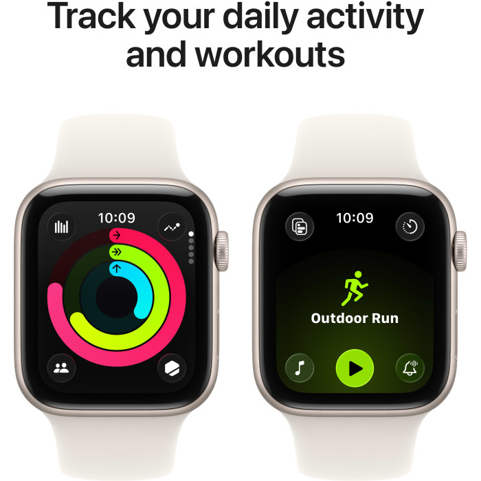 Apple Watch SE 3 GPS 40mm Starlight Aluminium Case with Starlight Sport Band - M/L (MEH54RK/A)