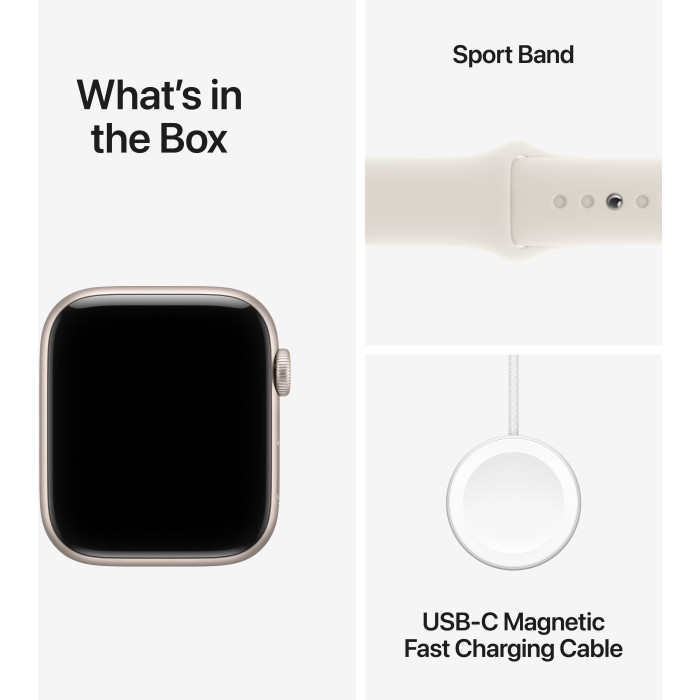 Apple Watch SE 3 GPS 40mm Starlight Aluminium Case with Starlight Sport Band - M/L (MEH54RK/A)