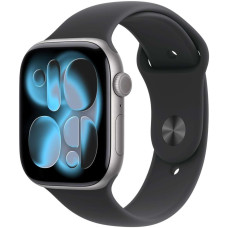Apple Watch Series 11 GPS 42mm Space Grey Aluminium Case with Black Sport Band - S/M (MEQW4RK/A)