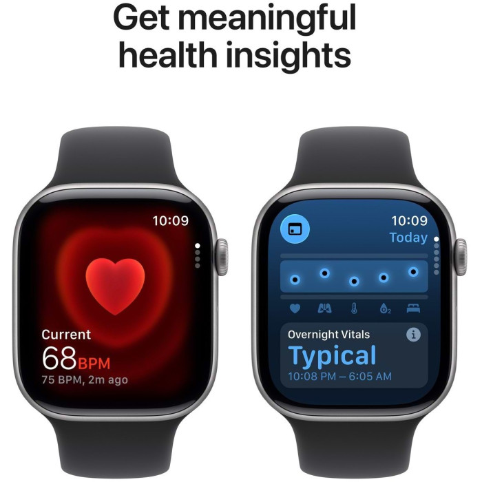 Apple Watch Series 11 GPS 42mm Space Grey Aluminium Case with Black Sport Band - S/M (MEQW4RK/A)