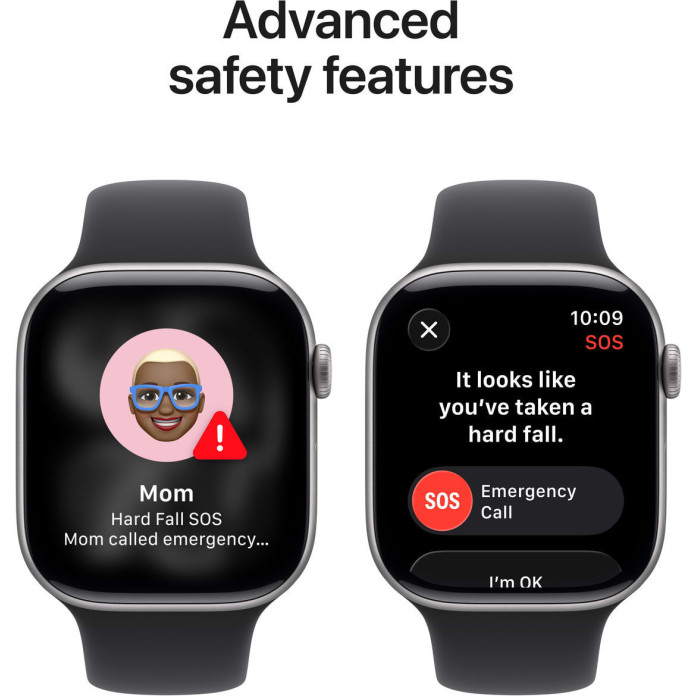 Apple Watch Series 11 GPS 42mm Space Grey Aluminium Case with Black Sport Band - S/M (MEQW4RK/A)