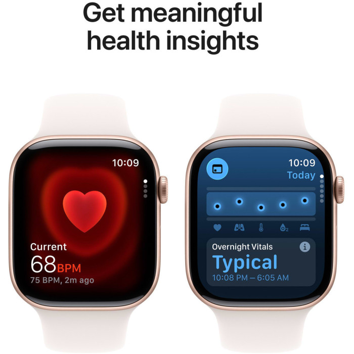 Apple Watch Series 11 GPS 42mm Rose Gold Aluminium Case with Light Blush Sport Band - M/L (MEU44RK/A)