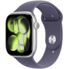 Apple Watch Series 11 GPS 46mm Silver Aluminium Case with Purple Fog Sport Band - S/M (MEV94RK/A)