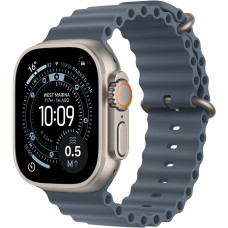 Apple Watch Ultra 3 GPS + Cellular 49mm Natural Titanium Case with Anchor Blue Ocean Band (MEWH4QP/A)